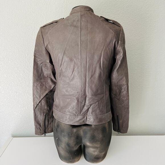Vince Leather Zip Moto Jacket Women's Size Small - Picture 5 of 9